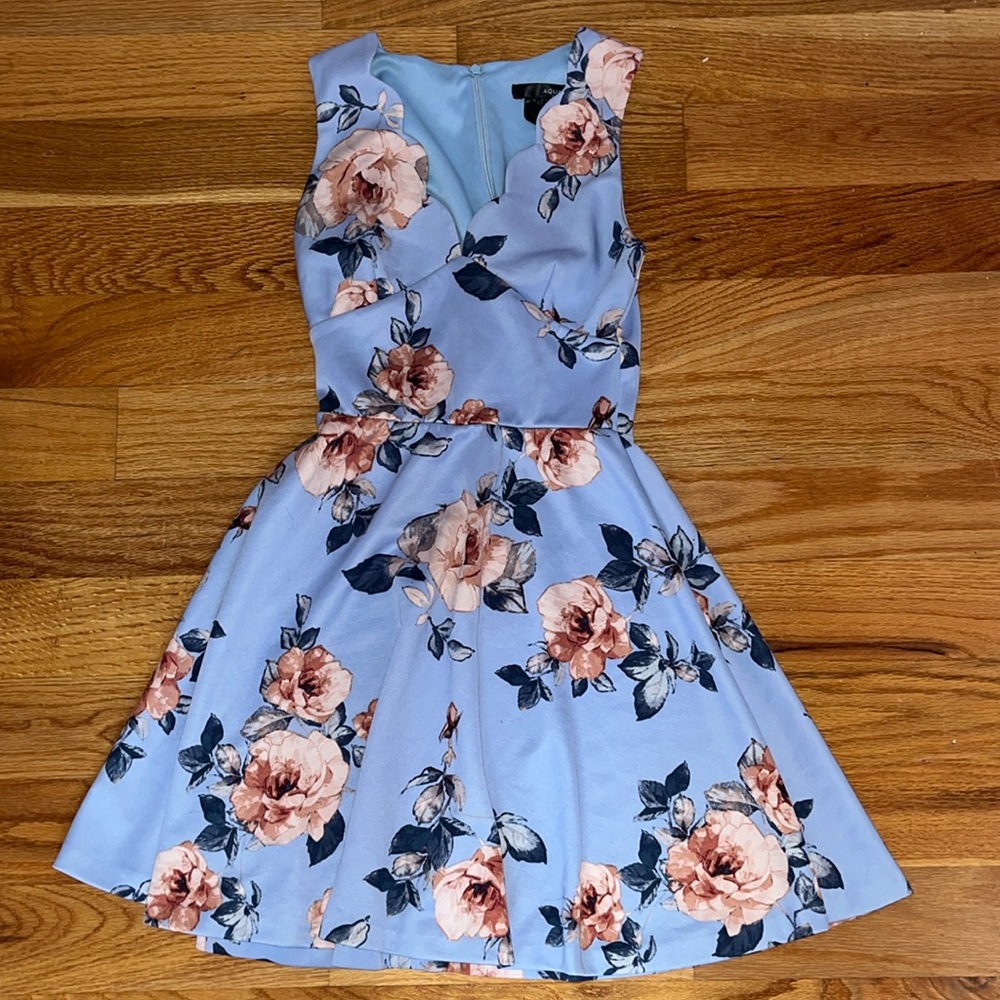 Aqua Floral Dress